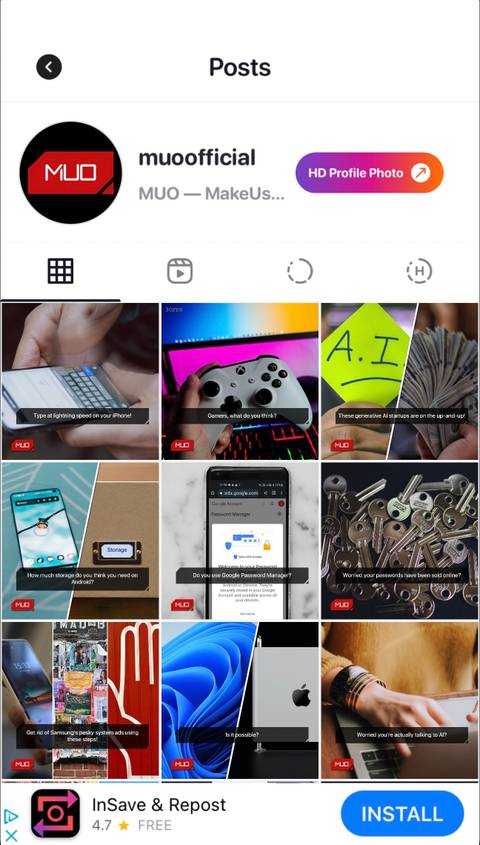 InstDown browser post search