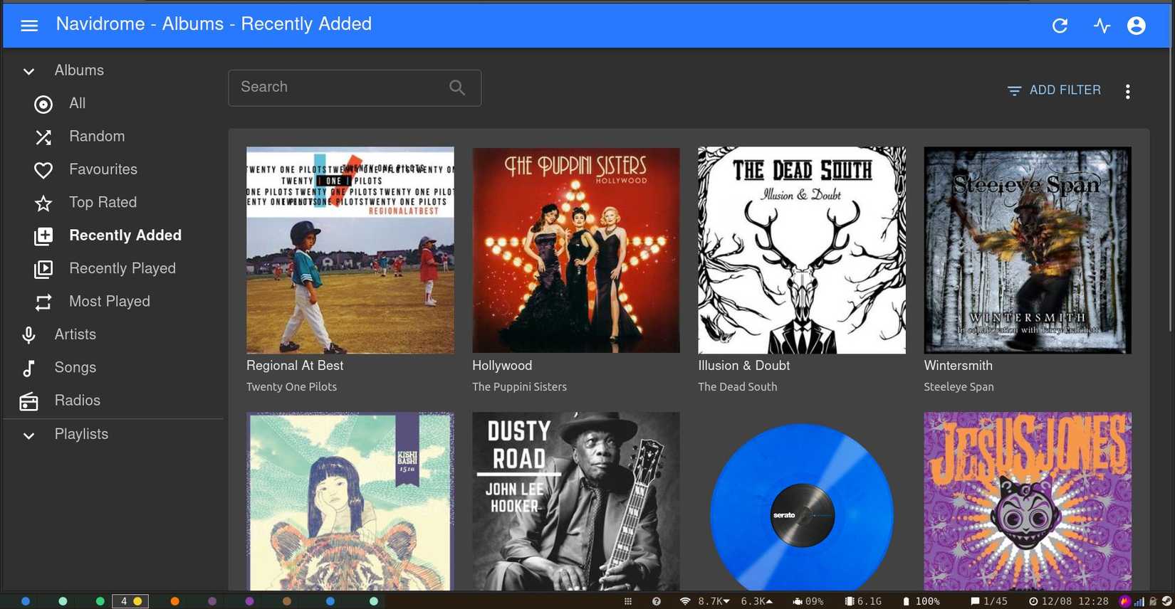navidrome web interface