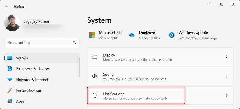 System Notification Prompt How to Turn Off Tips and Suggestions Notifications on Windows 11