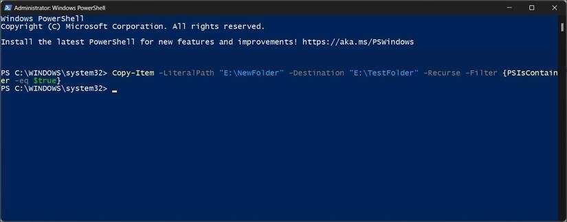 How to Recreate a Folder's Structure Without the Files in Windows