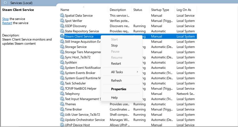 How to Fix the Steam Service Error on Windows 11