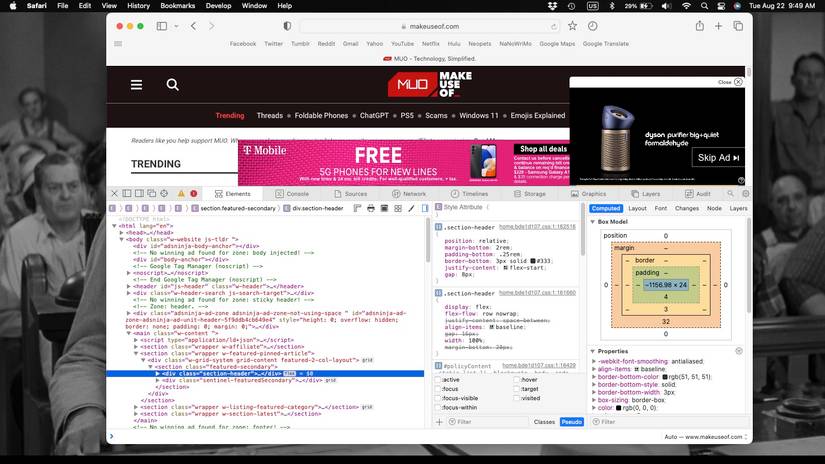 Incpactor Browser How to Inspect Element on a Mac on Any Browser