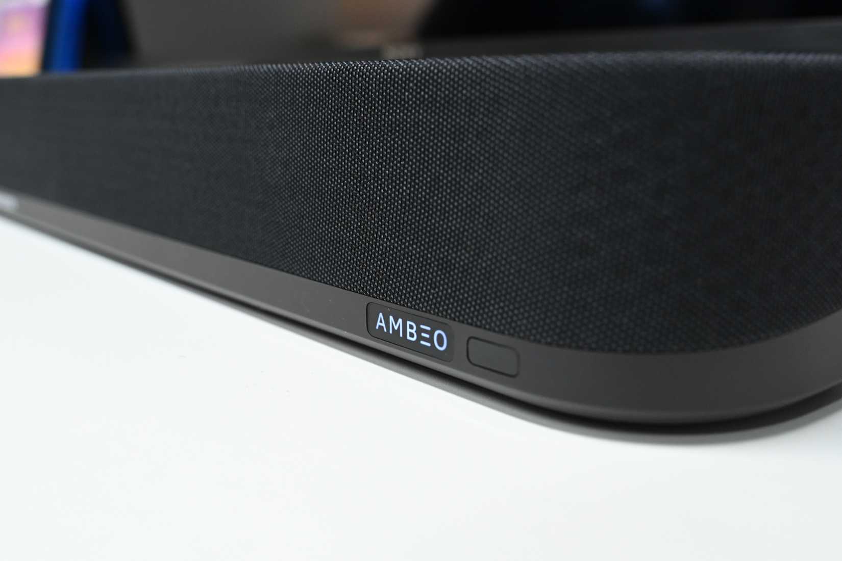 sennheiser ambeo soundbar logo close up