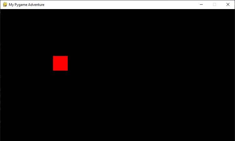 simple game with player in pygame