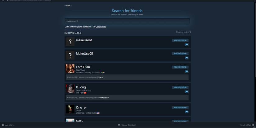 How to Search Steam for Specific Users