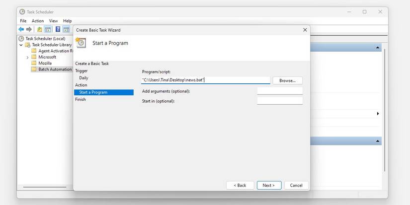 Task Scheduler BAT File Automation