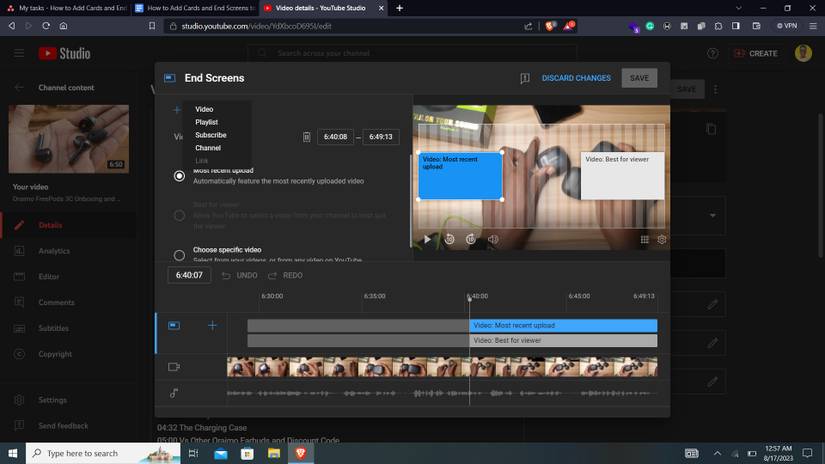 Add End Pic Example How to Add Cards and End Screens to Your YouTube Videos