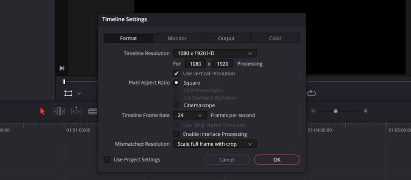 How to Create Vertical Videos in DaVinci Resolve 18.5