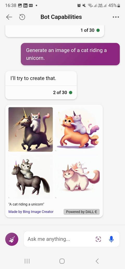 bing ai generating images