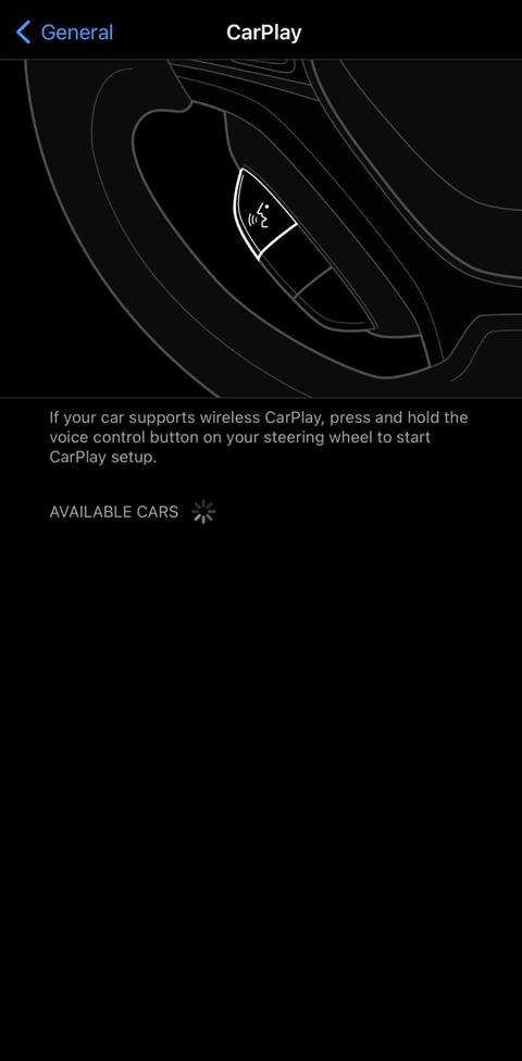 carplay connection page on iphone 
