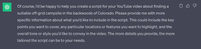 How to Use ChatGPT to Write a YouTube Video Script