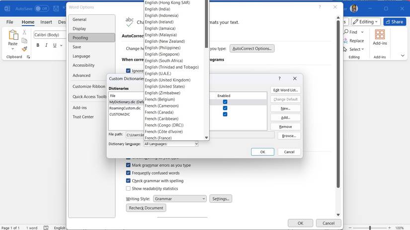 How to Create and Use a Custom Dictionary in Microsoft Word