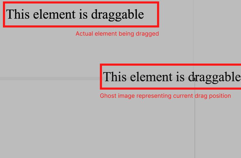 Dragged Element with Image