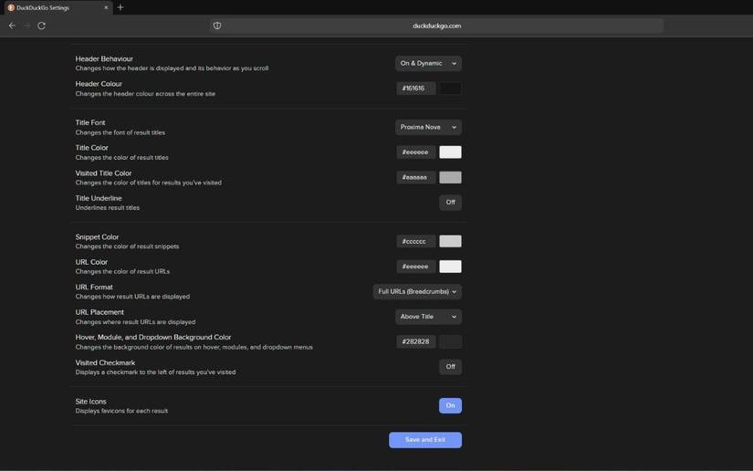 How to Adjust Styles in DuckDuckGo