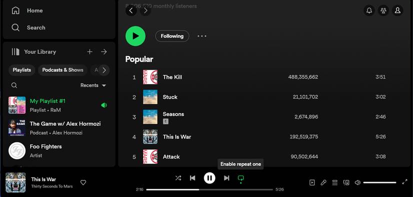 How to Repeat Songs or Playlists on Spotify