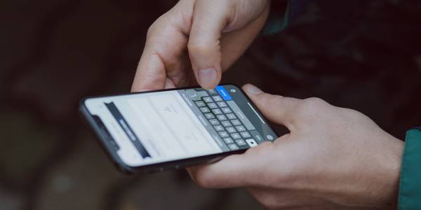 Typing on a smartphone keyboard