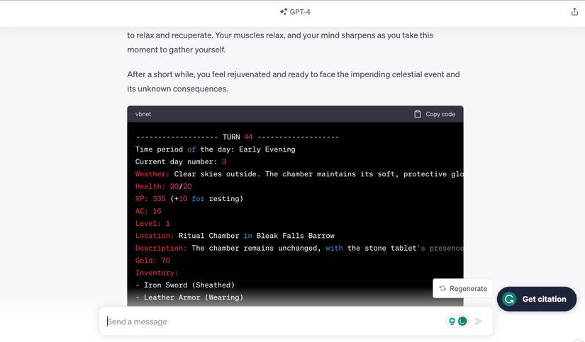 How to Use ChatGPT as a Detailed and Interactive Text-Based RPG