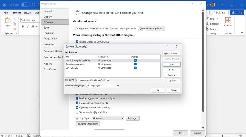 How to Create and Use a Custom Dictionary in Microsoft Word