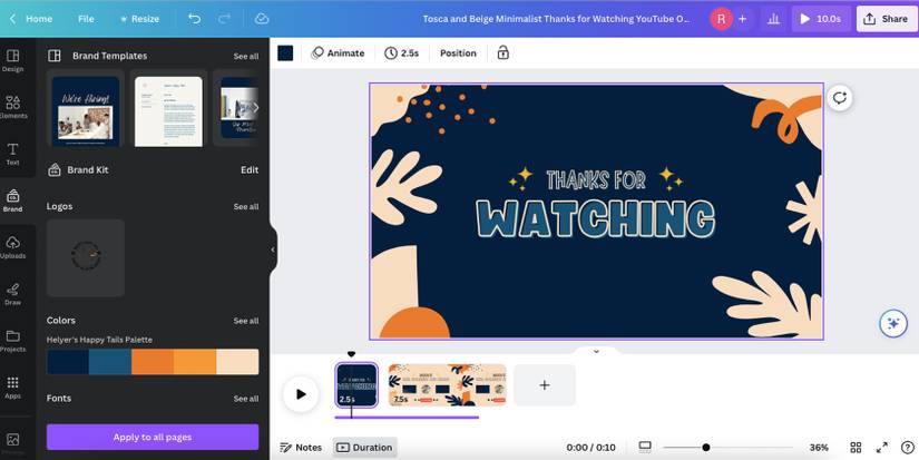 How to Design a YouTube End Card in Canva