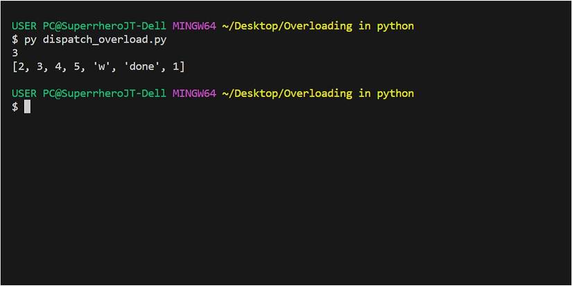 Understanding Function Overloading in Python