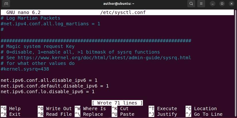 How to Disable IPv6 on Ubuntu