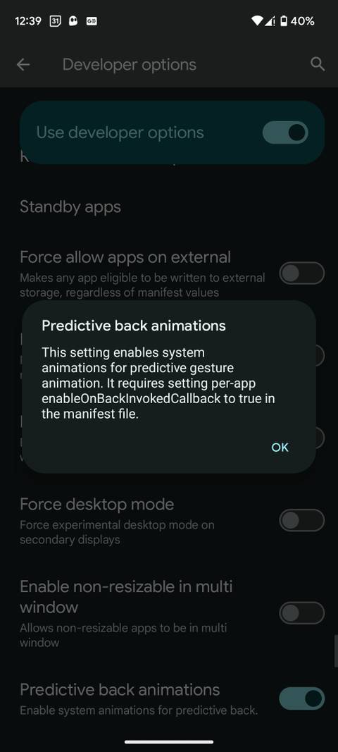 How to Enable Predictive Back Animations in Android 14