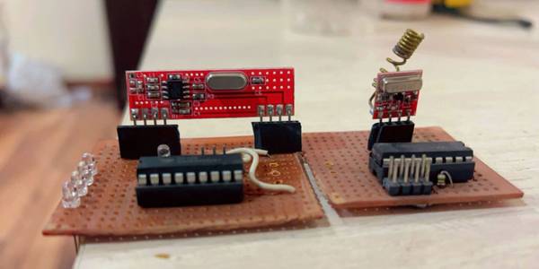 Two circuits comprising the wireless water tank alarm