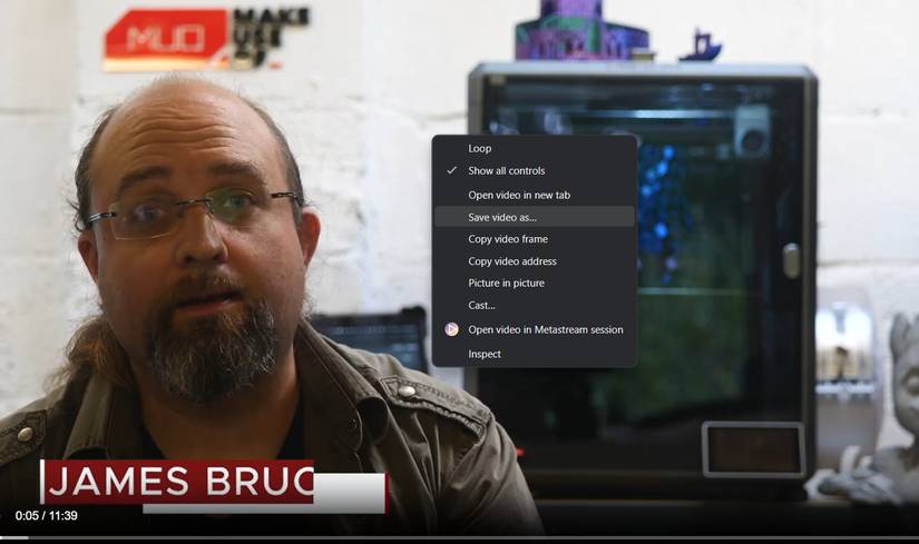 Click on the Save video as option in VLC