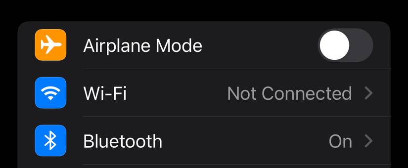 disabling and enabling Airplane Mode on iPhone