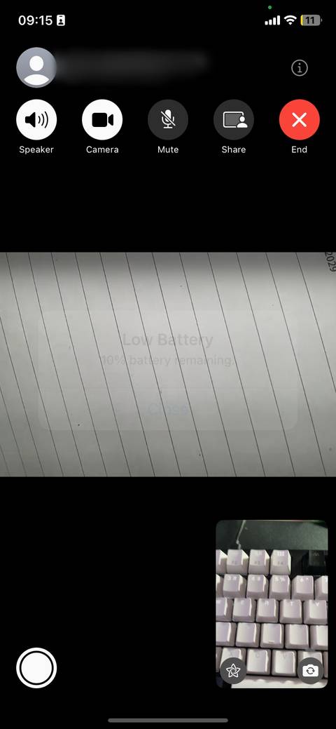 Making a FaceTime video call on iPhone