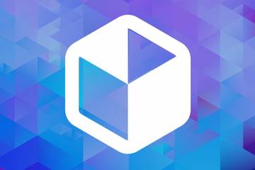 Flatpak’s white cube logo against a default GNOME Wallpaper
