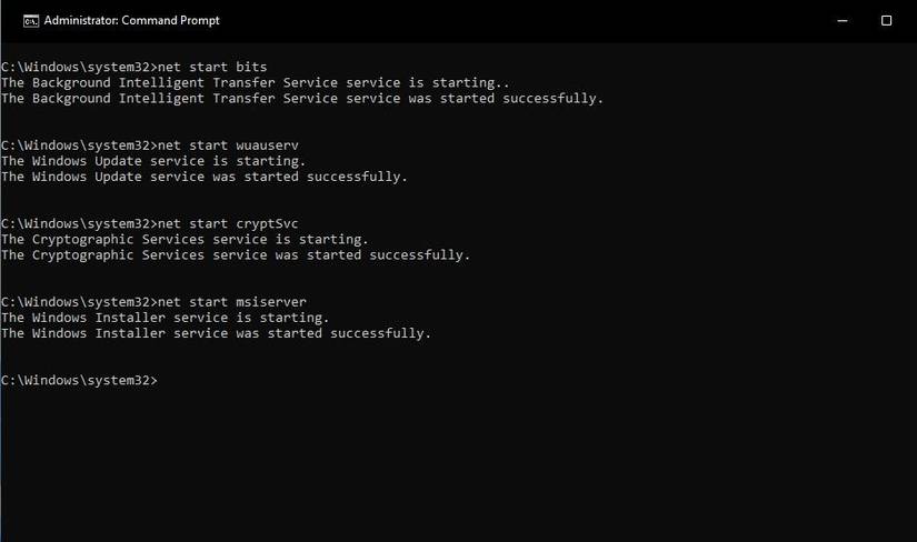 Net Start Command Line How to Reset the SoftwareDistribution and Catroot2 Folders on a Windows ...