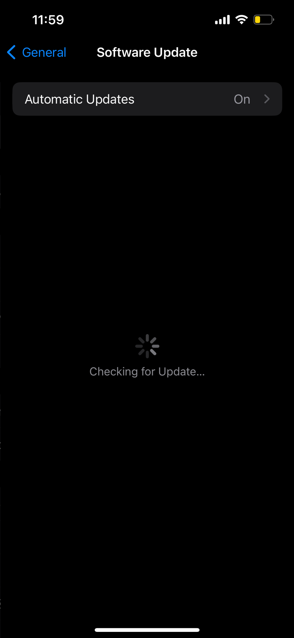 checking for software update on iphone