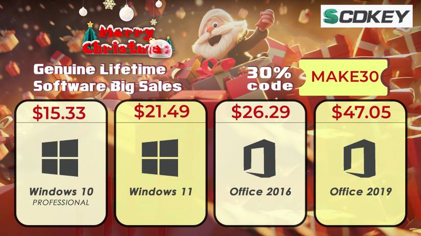 SCDkey Christmas: Save Up to 91% and Get Windows 10 or 11 for 15$ or ...