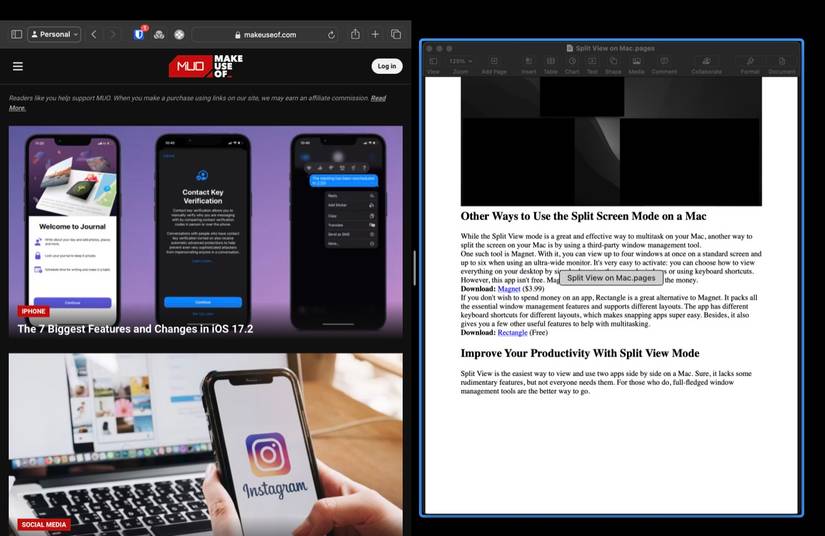 How to Use Split Screen on a Mac With Split View