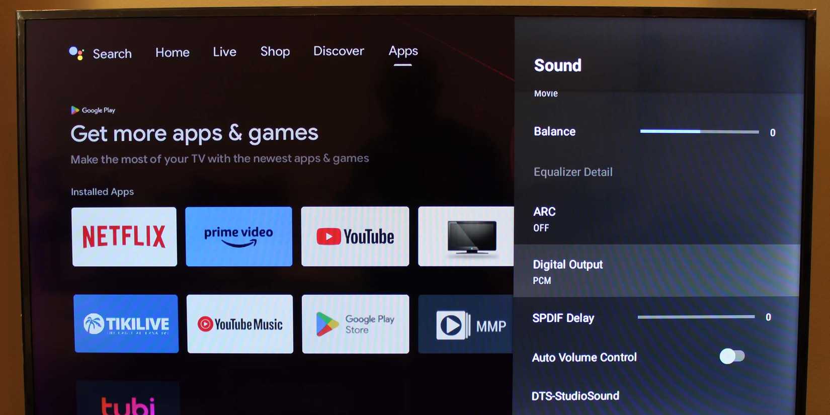 PCM format audio on a Smart TV