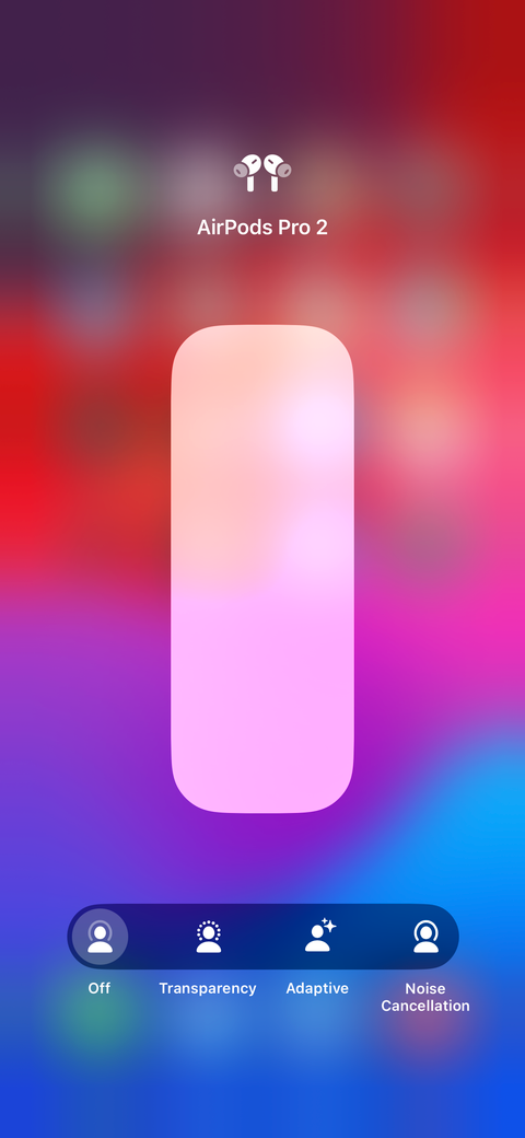 Noise Control options for AirPods Pro 2