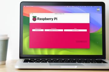 Raspberry Pi Imager running on a MacBook