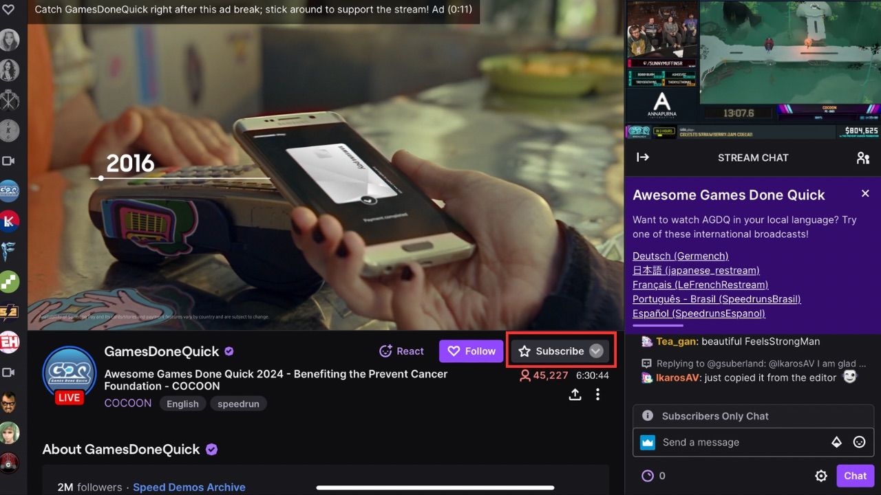How To Subscribe To A Twitch Channel With Prime Gaming Subscribe Button Location On Twitch 