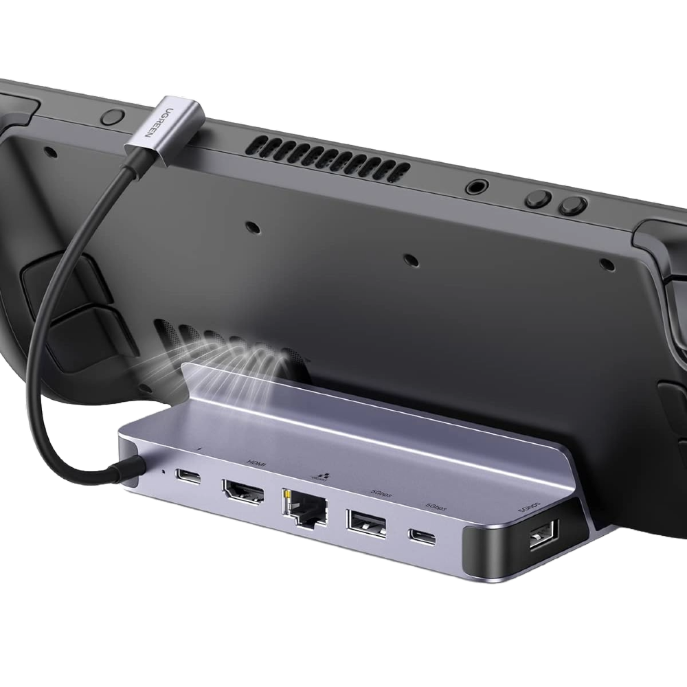 Portable Steam Deck/Steam Deck OLED Dock: NewQ 5-in-1 USB C Docking Station  with TF Card Slot, HDMI 2.0 4K@60Hz Display, 2*USB-A 3.0, USB-C PD 100W