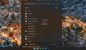 Uninstall an app from the Windows 11 Start Menu