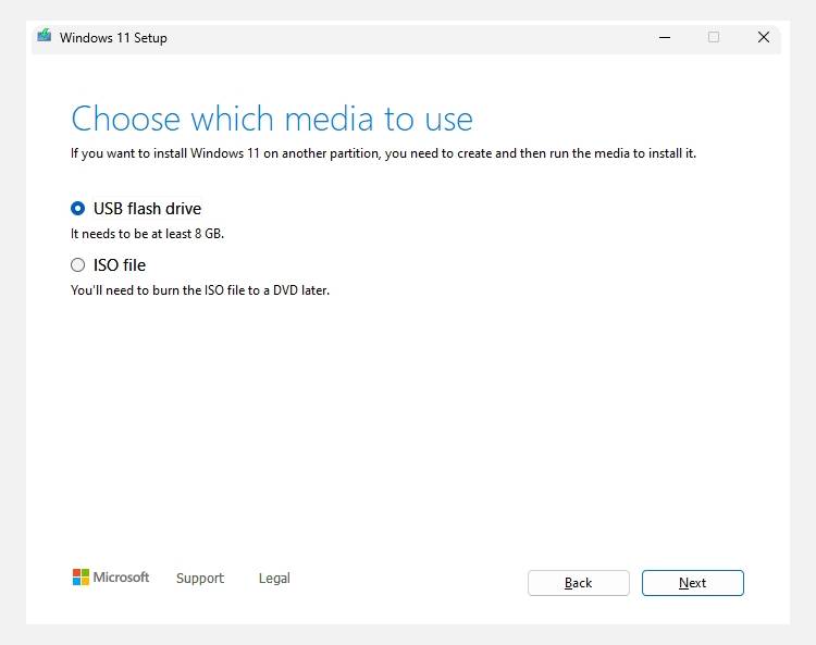windows 11 media creation tool usb or iso download