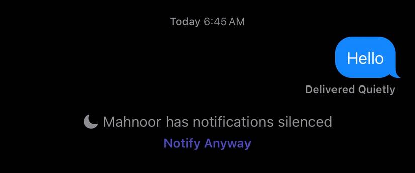 Focus Status on an iPhone