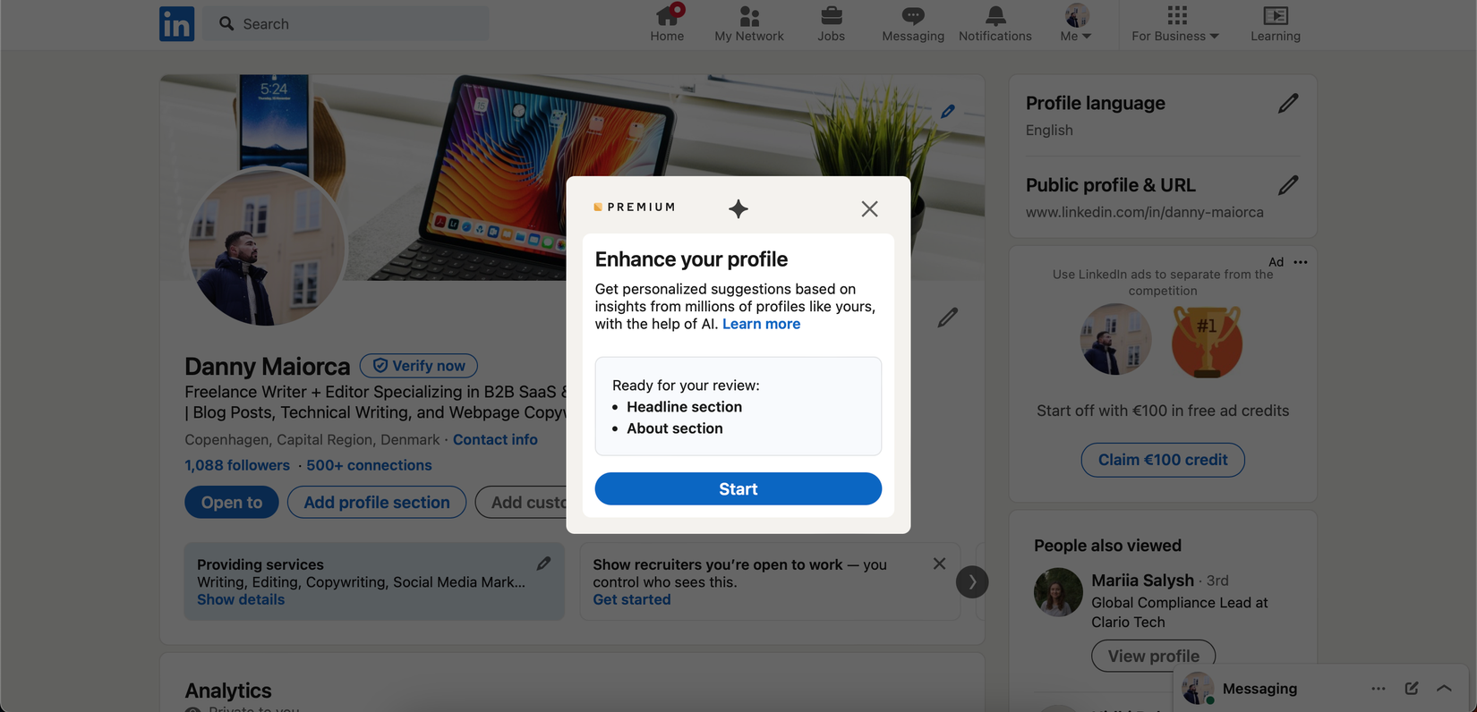How to Improve Your LinkedIn Profile Using AI