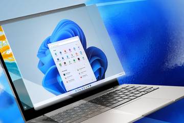 An open Chromebook showing a version of Windows on screen