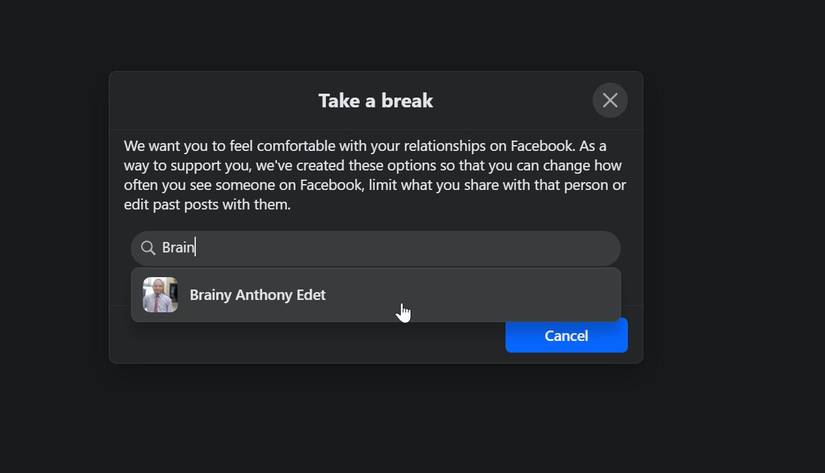 How to Take a Break From Being Facebook Friends With Someone