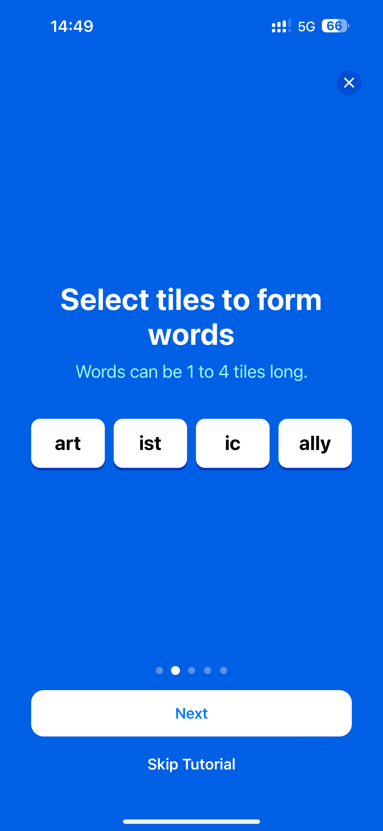 Apple iOS 17.5 News App Quartiles Word Game Instructions Second Splash Screen