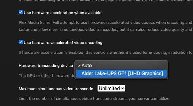 رمزگشایی سختافزاری Plex در Ugreen DXP4800 Plus