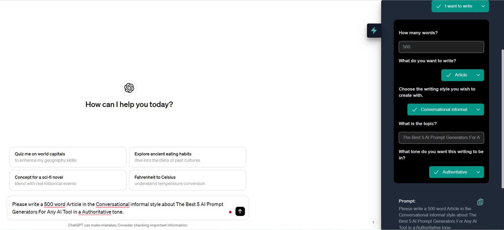 The Best 5 AI Prompt Generators For Any AI Tool