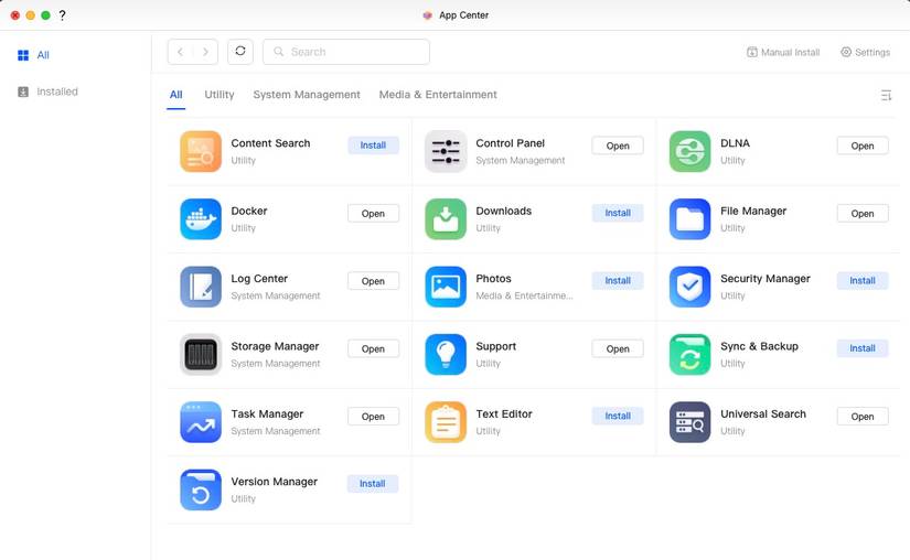 UGOS Pro - اسکرینشات مرکز برنامه